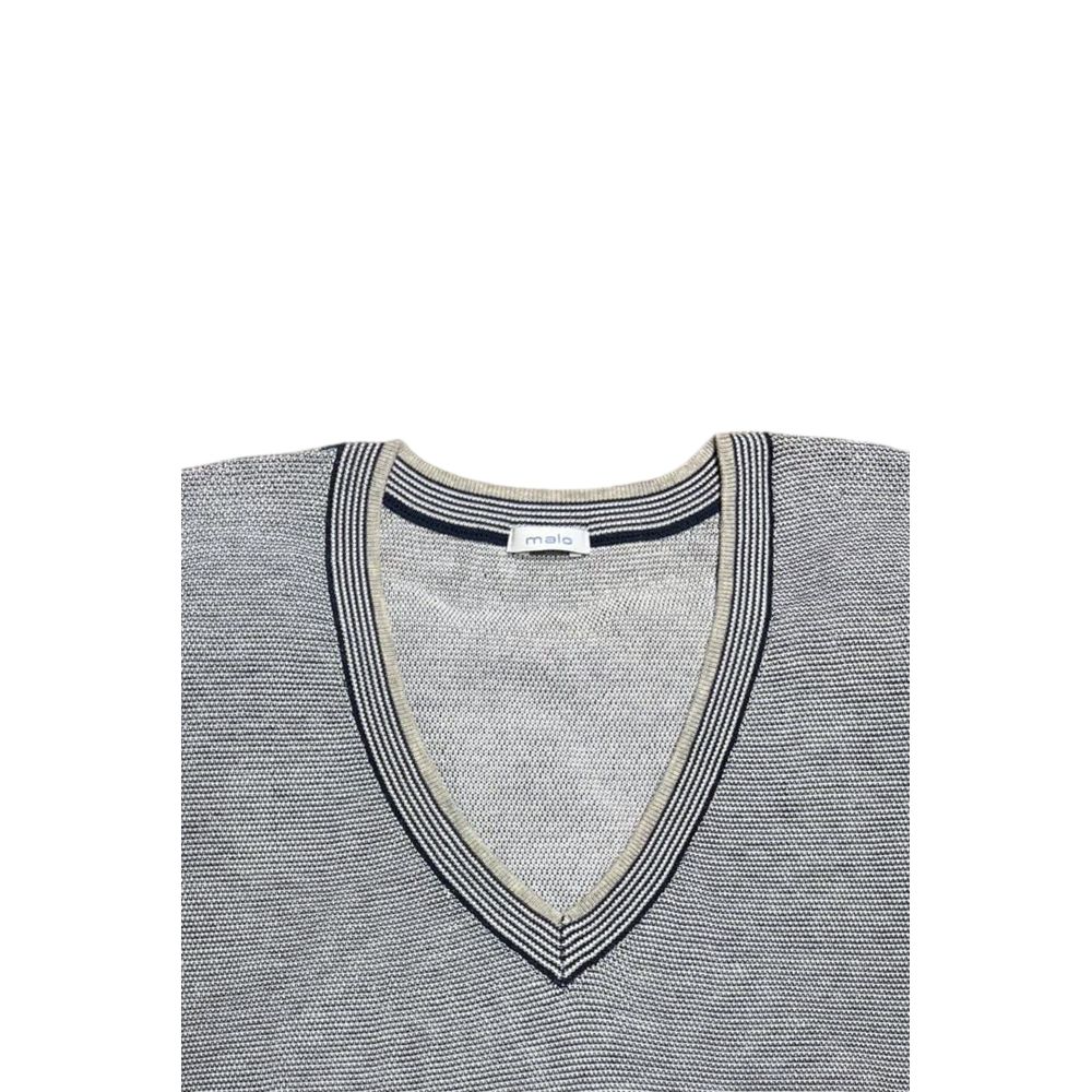 Malo Blue Cotton Men Men's Sweater