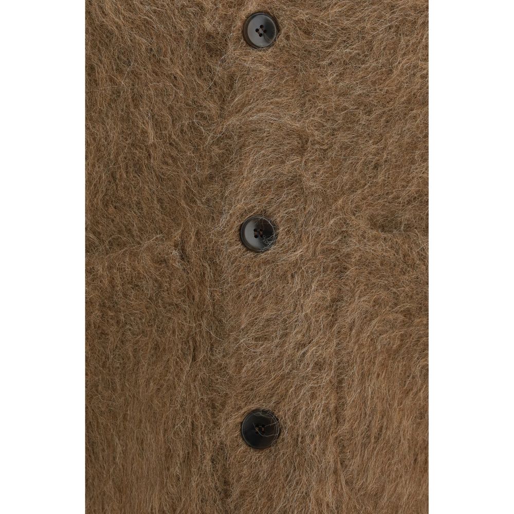 SÉFR Brown Spandex Men's Cardigan