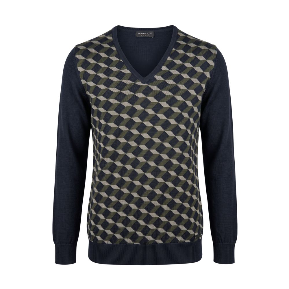 Roberto Pepe Luxury Green Wool Men's Men's Sweater