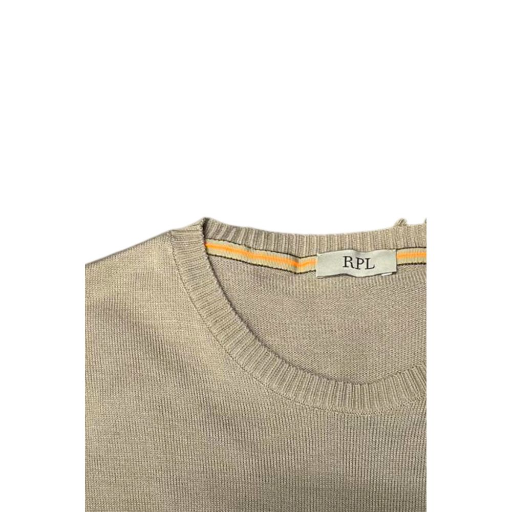 Roberto Pepe Luxury Beige Cotton Men Men's Sweater