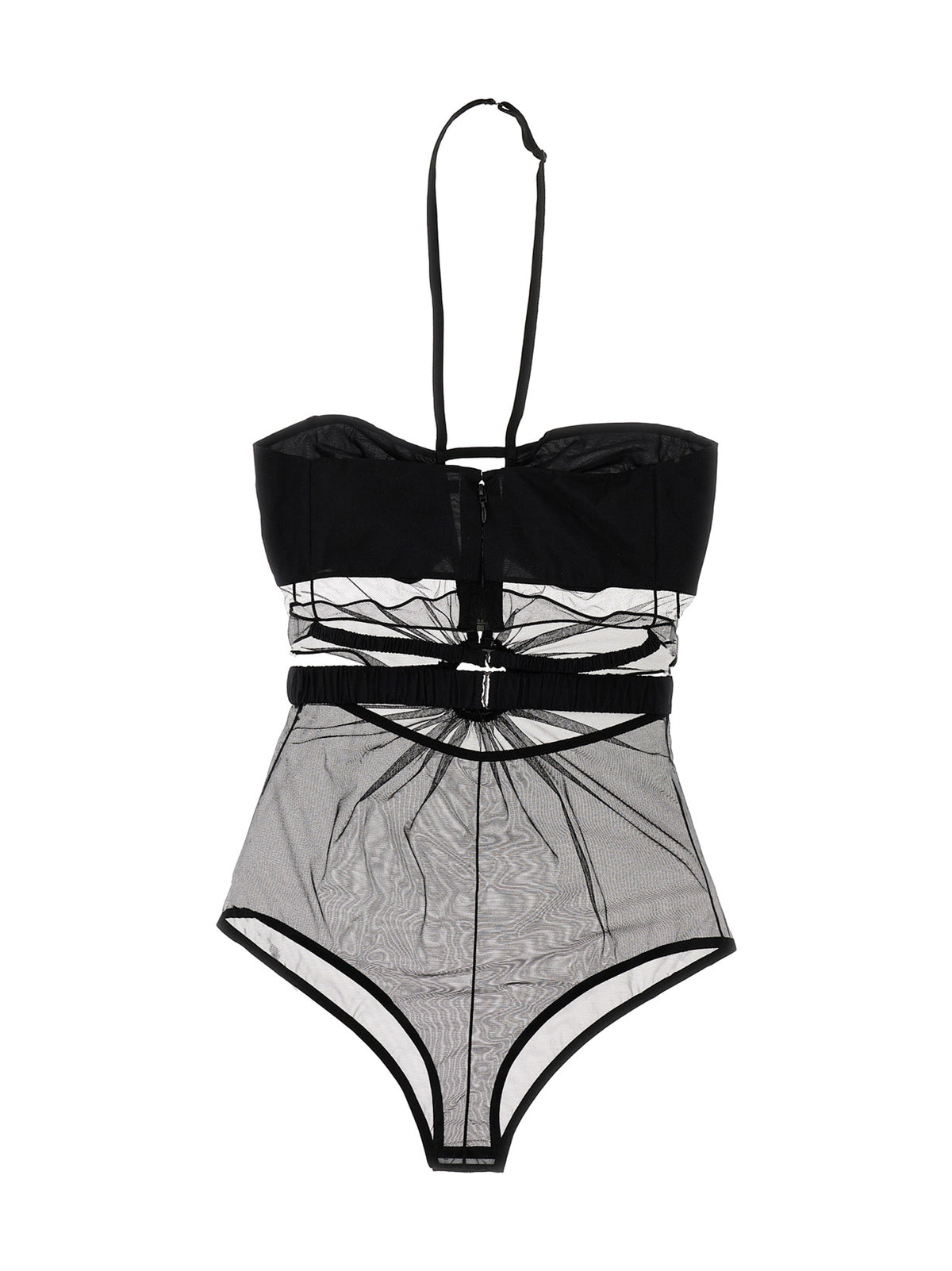 Nensi Dojaka Black Polyamide Women's Bodysuit