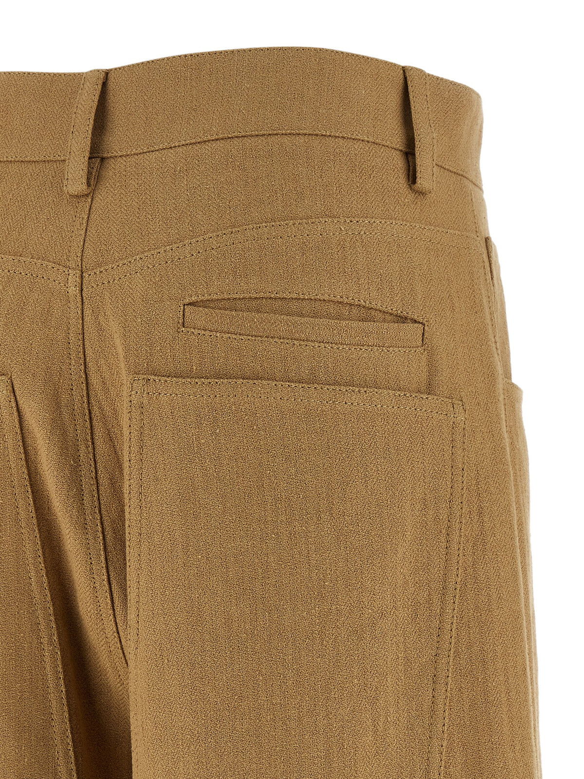 MAISON JEJIA Beige Cotton Casual Women's Pants