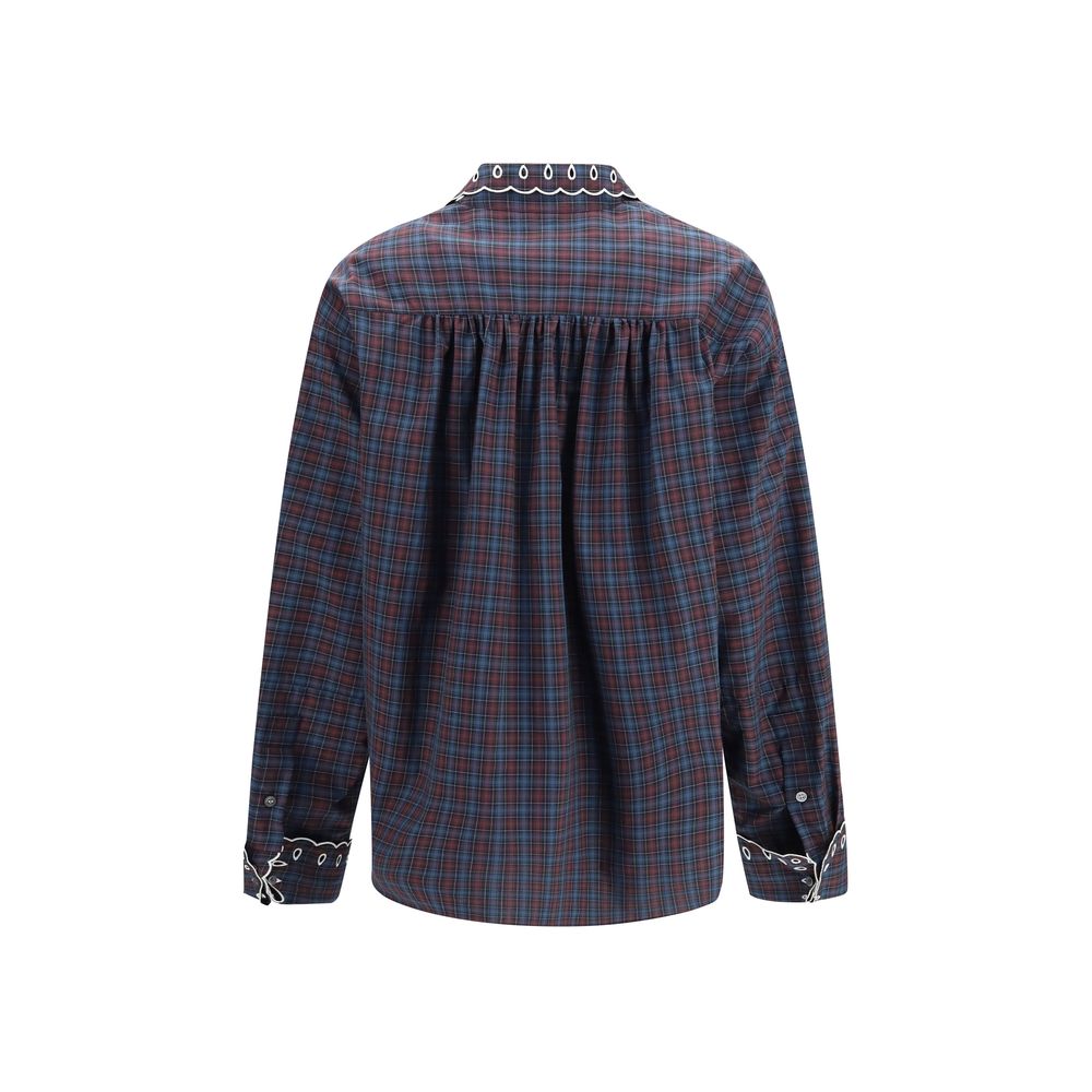 Marni Blue Cotton Dress Women's Shirt