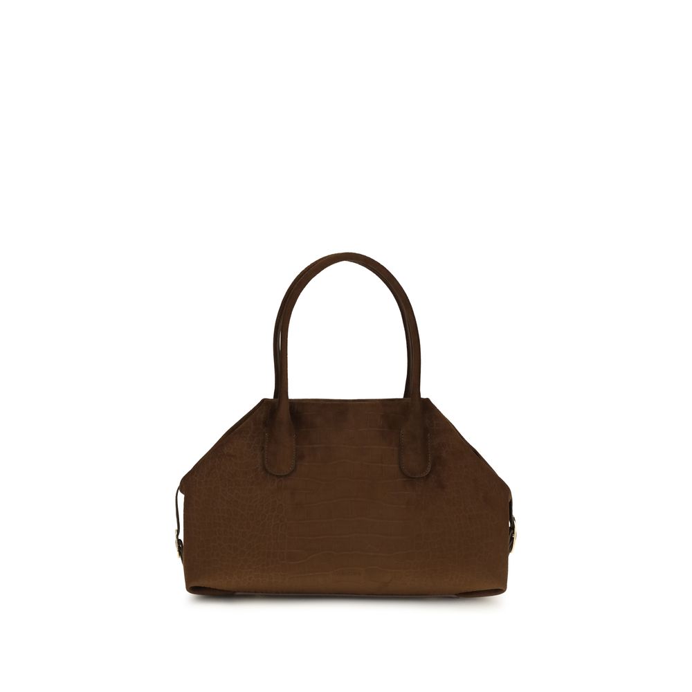 THEMOIRè Brown Suede Leather Women's Handbag