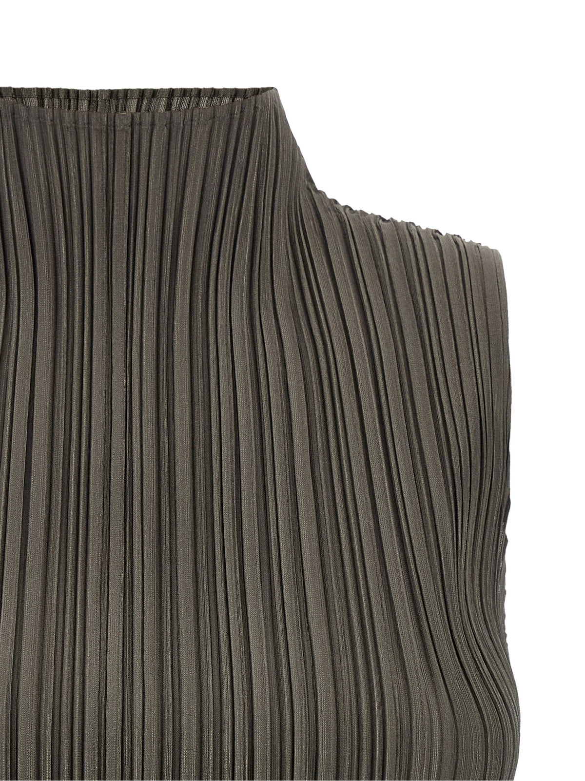 PLEATS PLEASE ISSEY MIYAKE Bicolor Polyester Women's Blouse