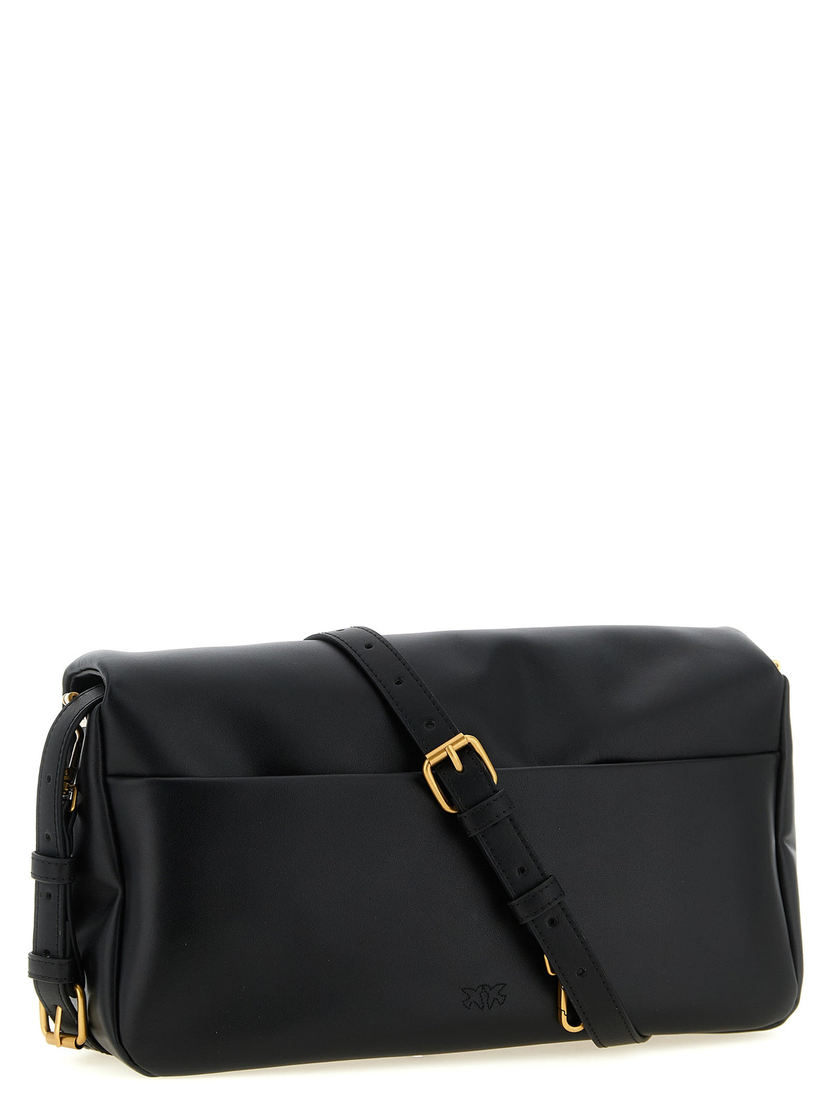 PINKO Black Lamb Leather Crossbody Women's Bag