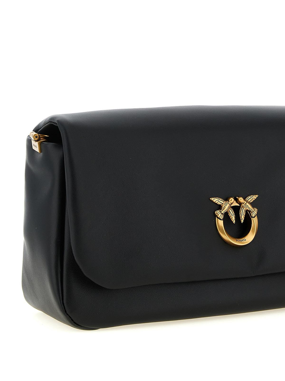 PINKO Black Lamb Leather Crossbody Women's Bag