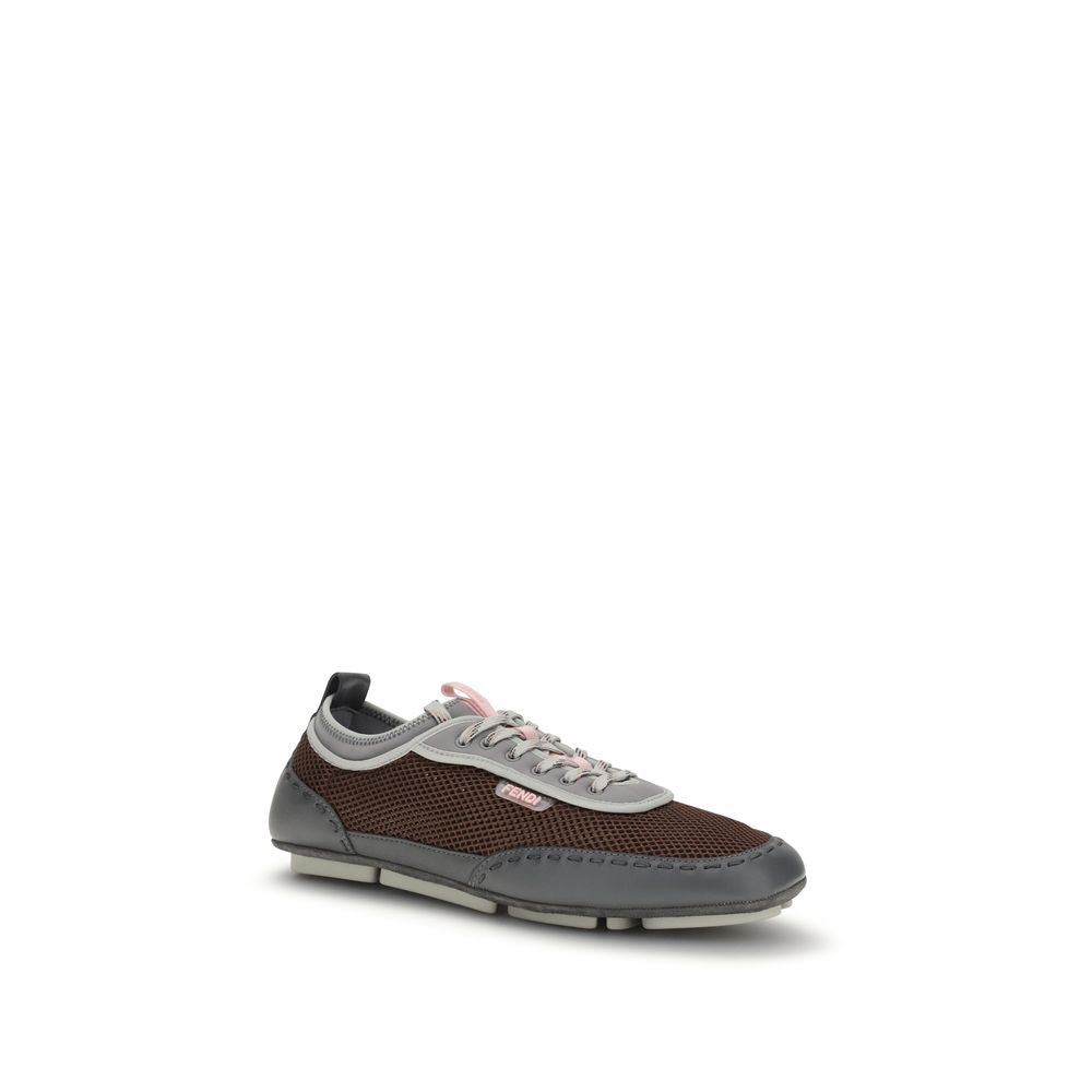 Fendi Multicolor Calf Leather Bos Taurus Athletic Men's Sneakers