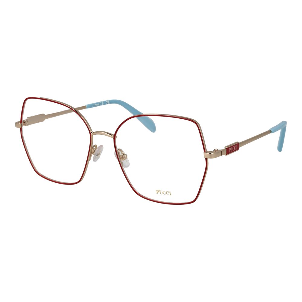 Emilio Pucci Red Metal Glasses Women's (Frames)