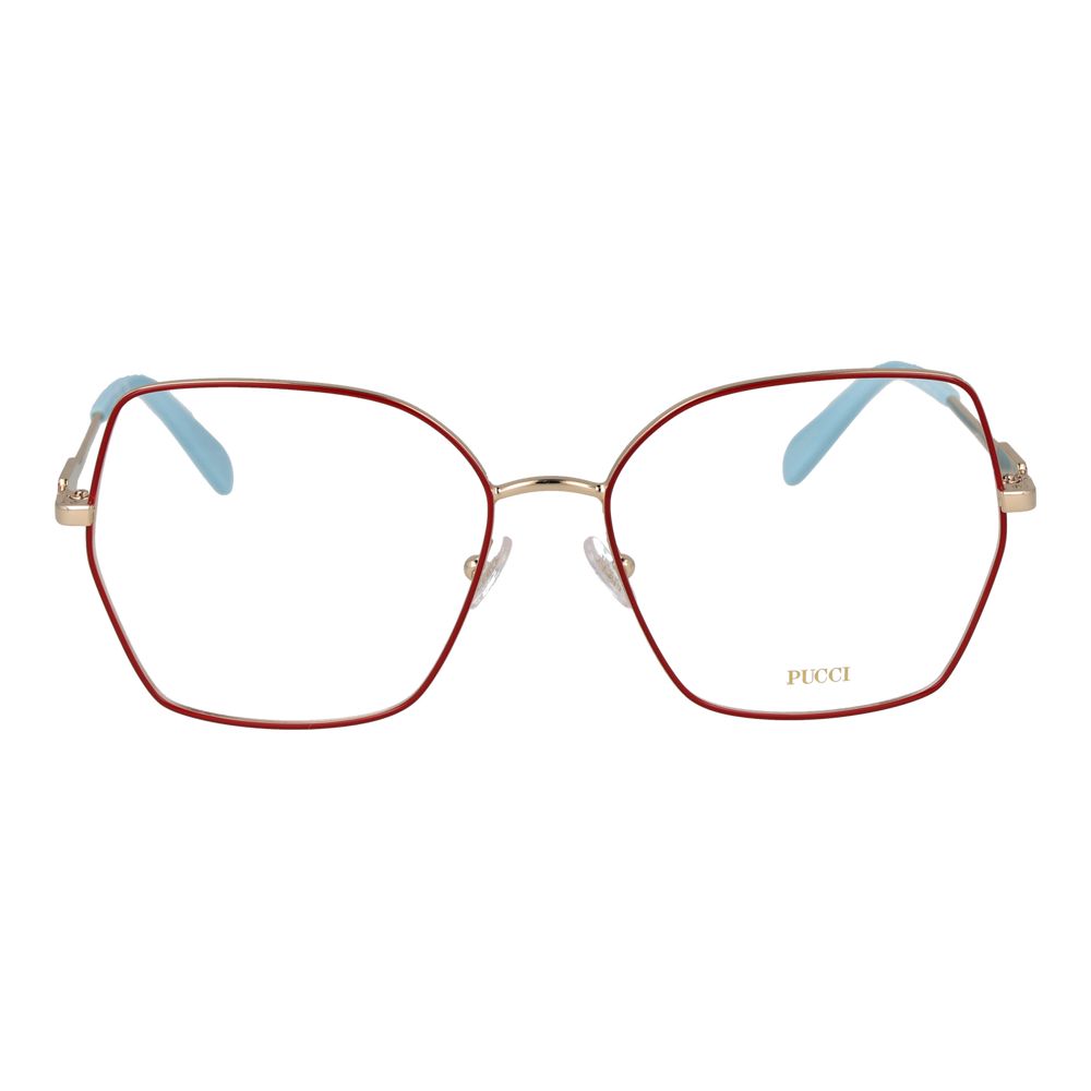 Emilio Pucci Red Metal Glasses Women's (Frames)