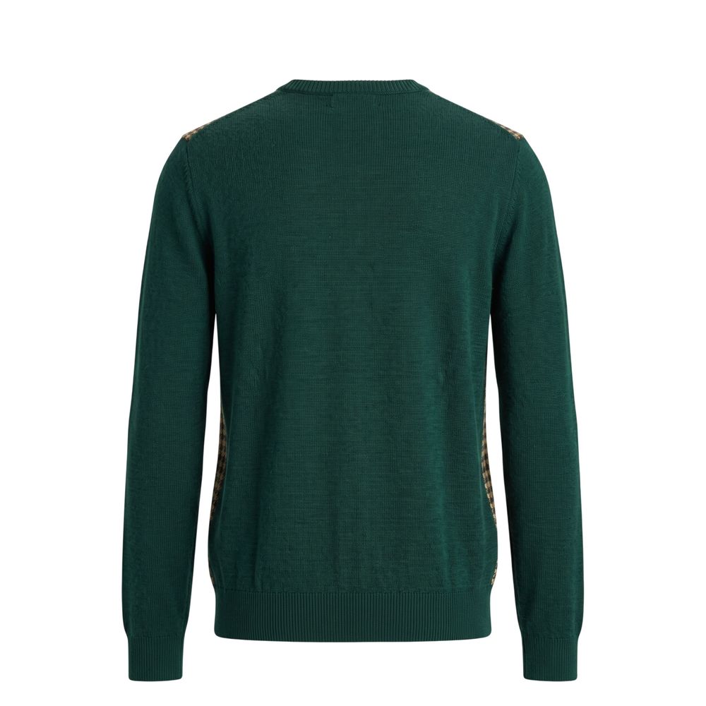 Roberto Pepe Luxury Green Wool Men's Men's Sweater