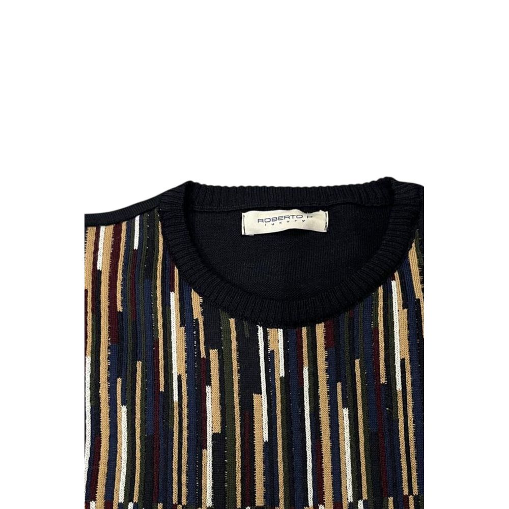 Roberto Pepe Luxury Blue Wool Men's Men's Sweater
