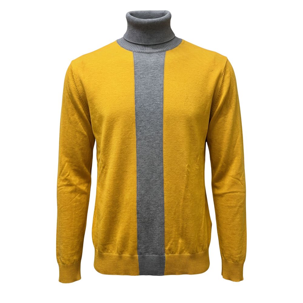 Roberto Pepe Luxury Yellow Wool Men's Men's Sweater