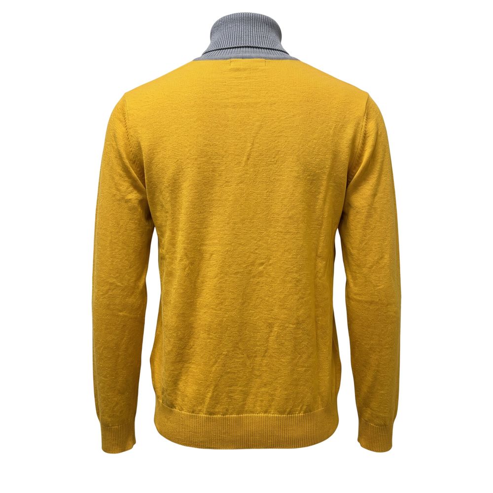 Roberto Pepe Luxury Yellow Wool Men's Men's Sweater