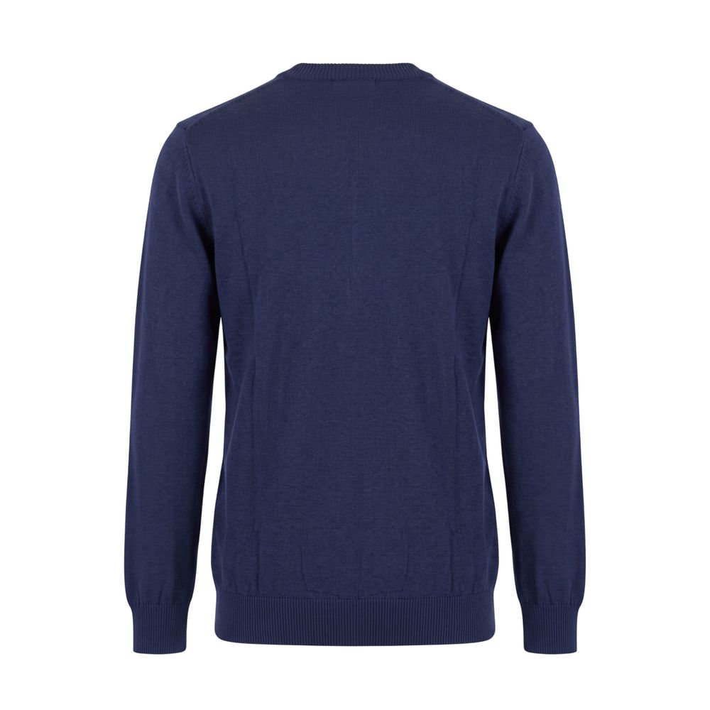 Roberto Pepe Luxury Blue Wool Men Men's Sweater