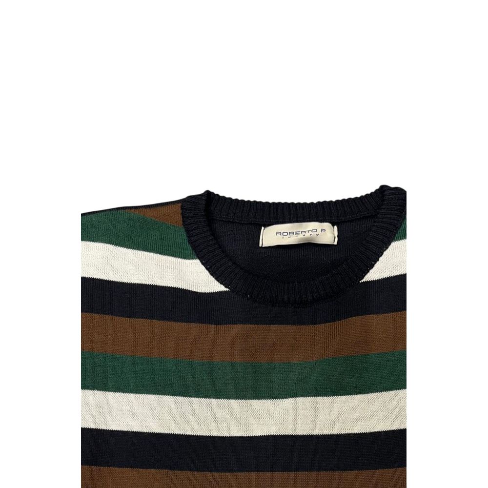 Roberto Pepe Luxury Blue Wool Men's Men's Sweater