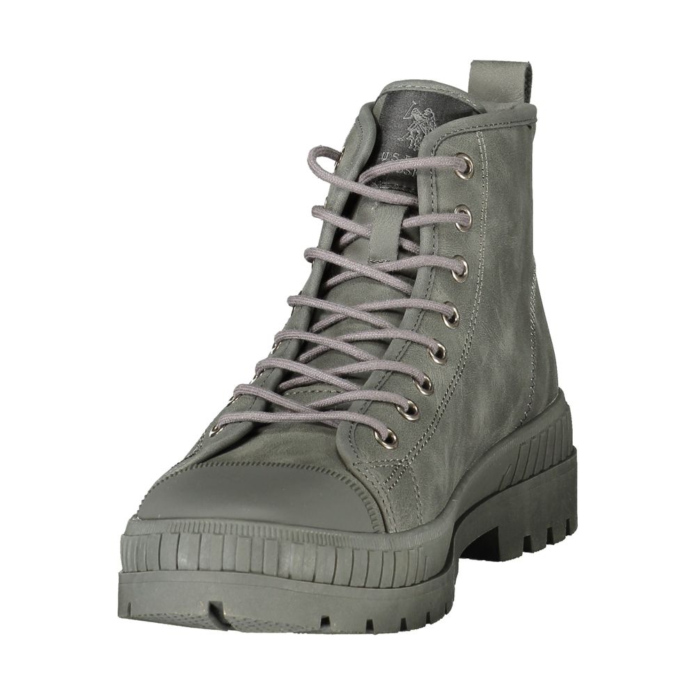 U.S. POLO ASSN. Gray Polyurethane Men Men's Boot