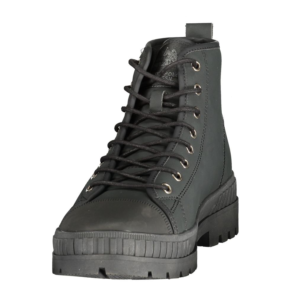 U.S. POLO ASSN. Black Polyurethane Men's Men's Boot