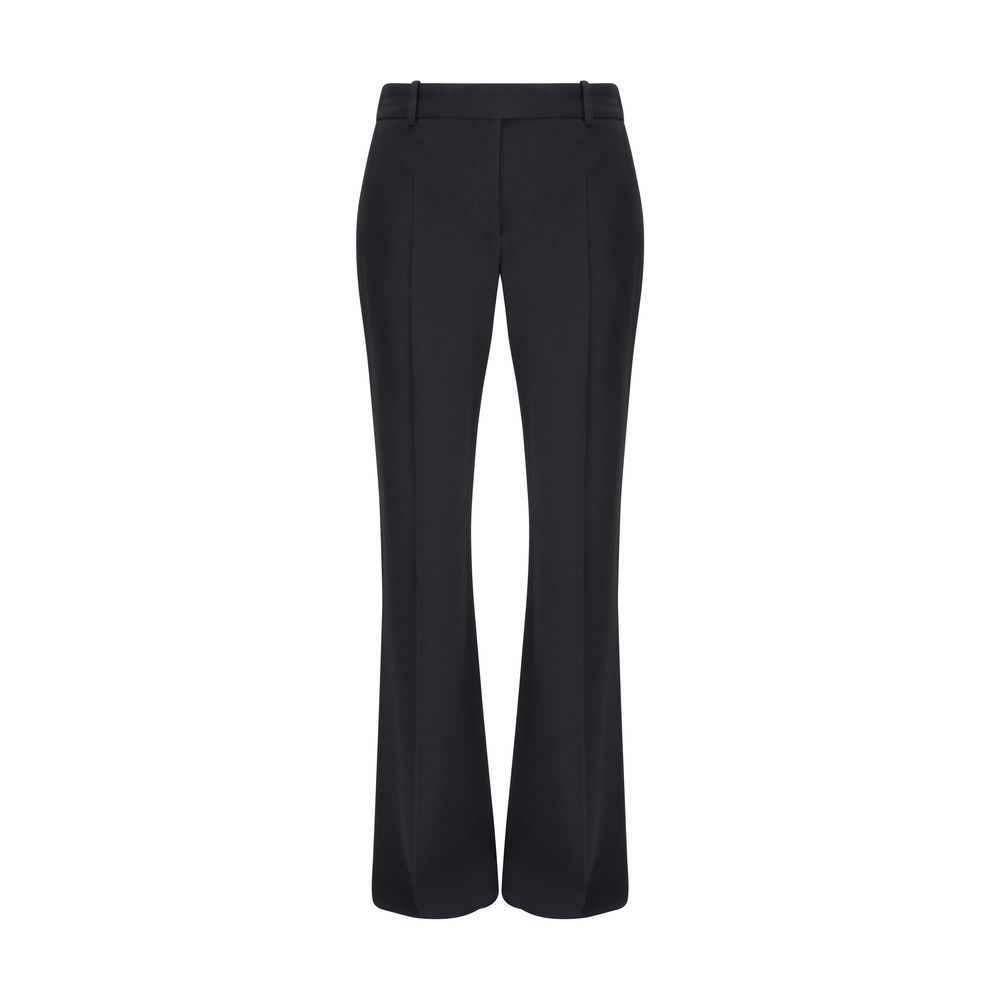 Alexander McQueen Black Acetate Flared Women's Pants