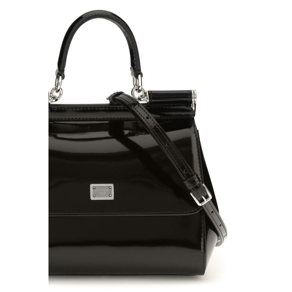 Dolce & Gabbana Black Calf Leather Bos Taurus Women's Handbag