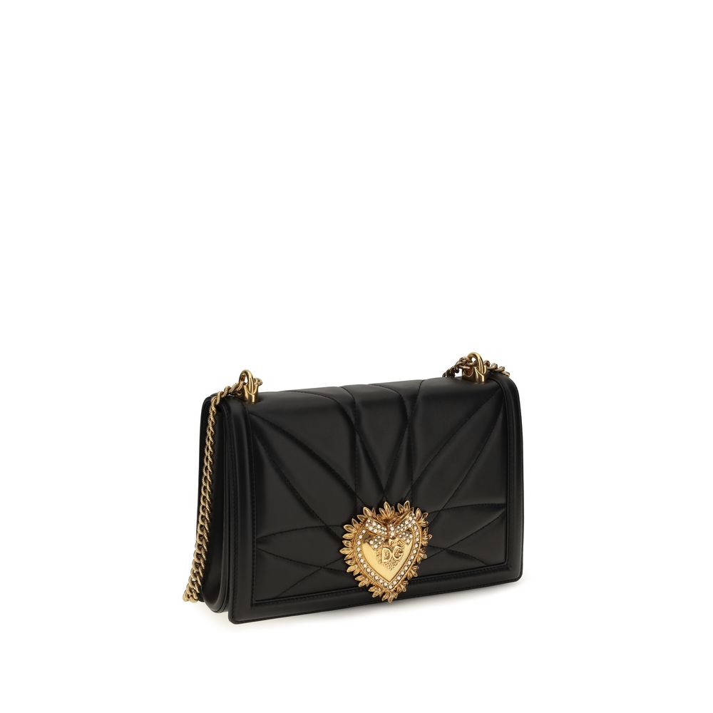 Dolce & Gabbana Black Lamb Ovis Aries Shoulder Women's Bag