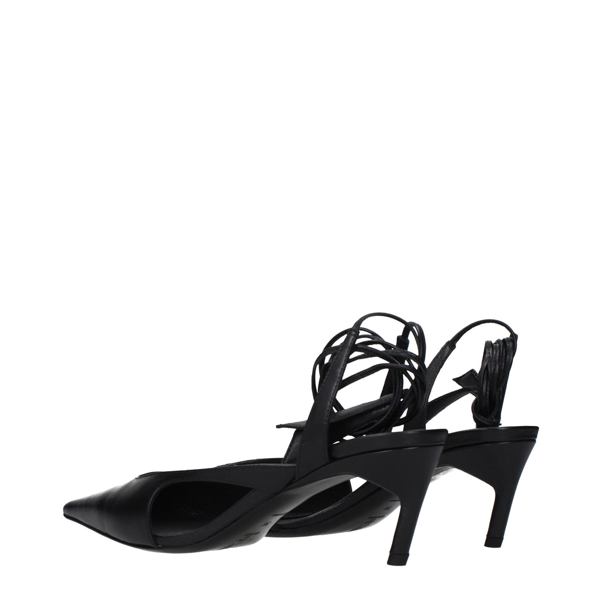 The Attico Black Leather High Heel Women's Pumps