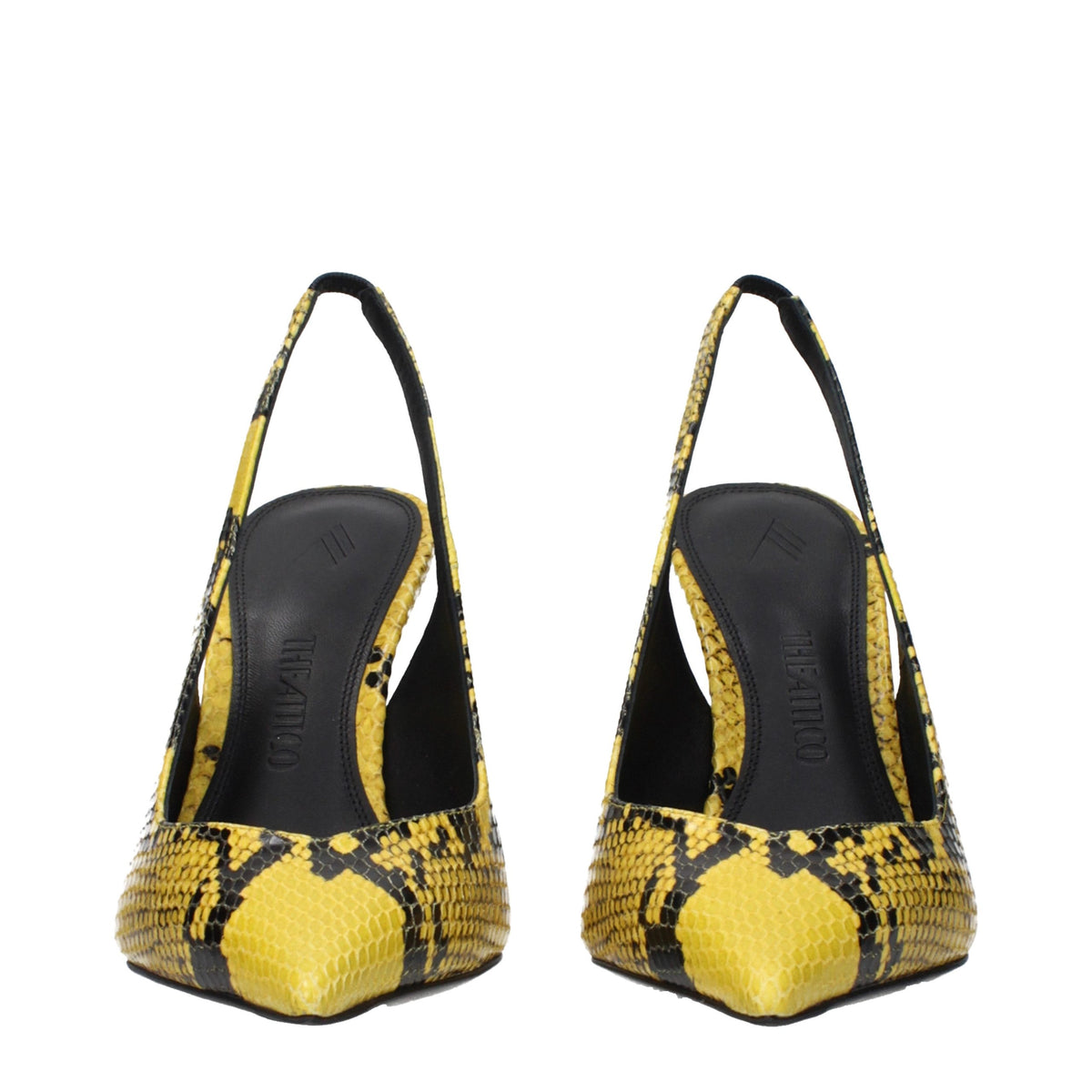 The Attico Yellow Leather Platform Women's Pumps