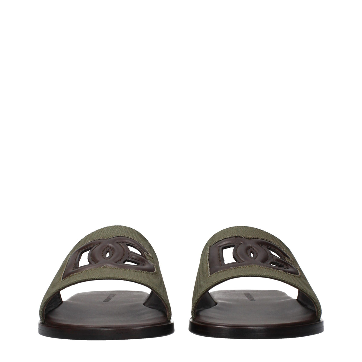 Dolce & Gabbana Green Fabric Men's Slippers
