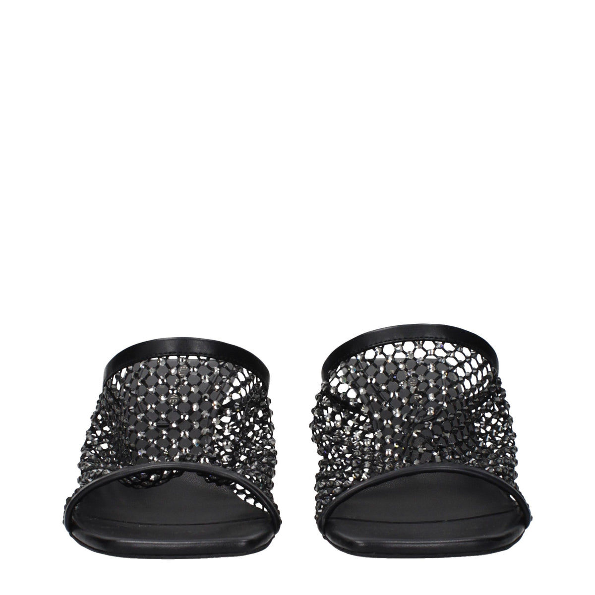 Stella McCartney Black Leather Stiletto Heel Women's Sandals