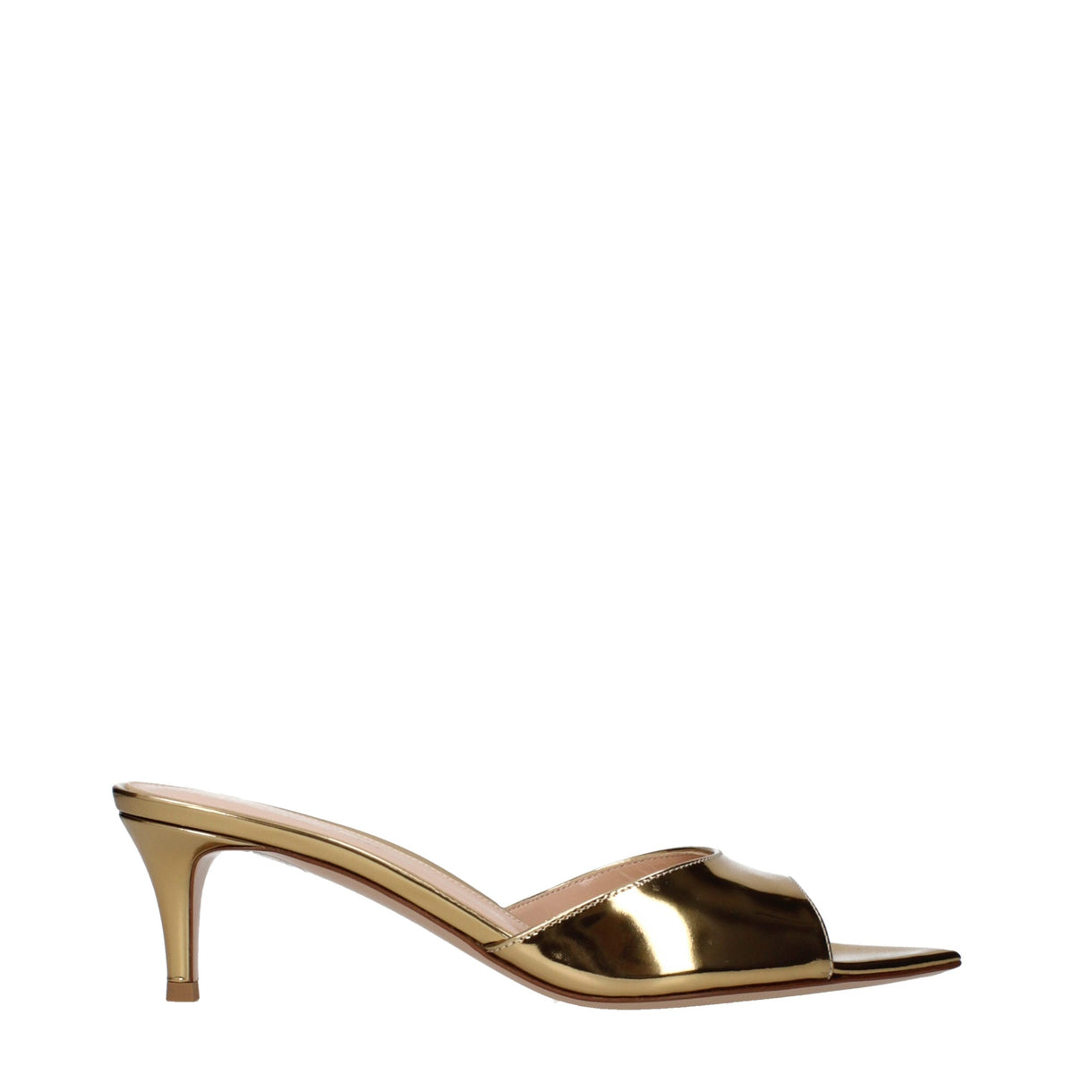 Gianvito Rossi Gold Leather Platform Women's Sandals