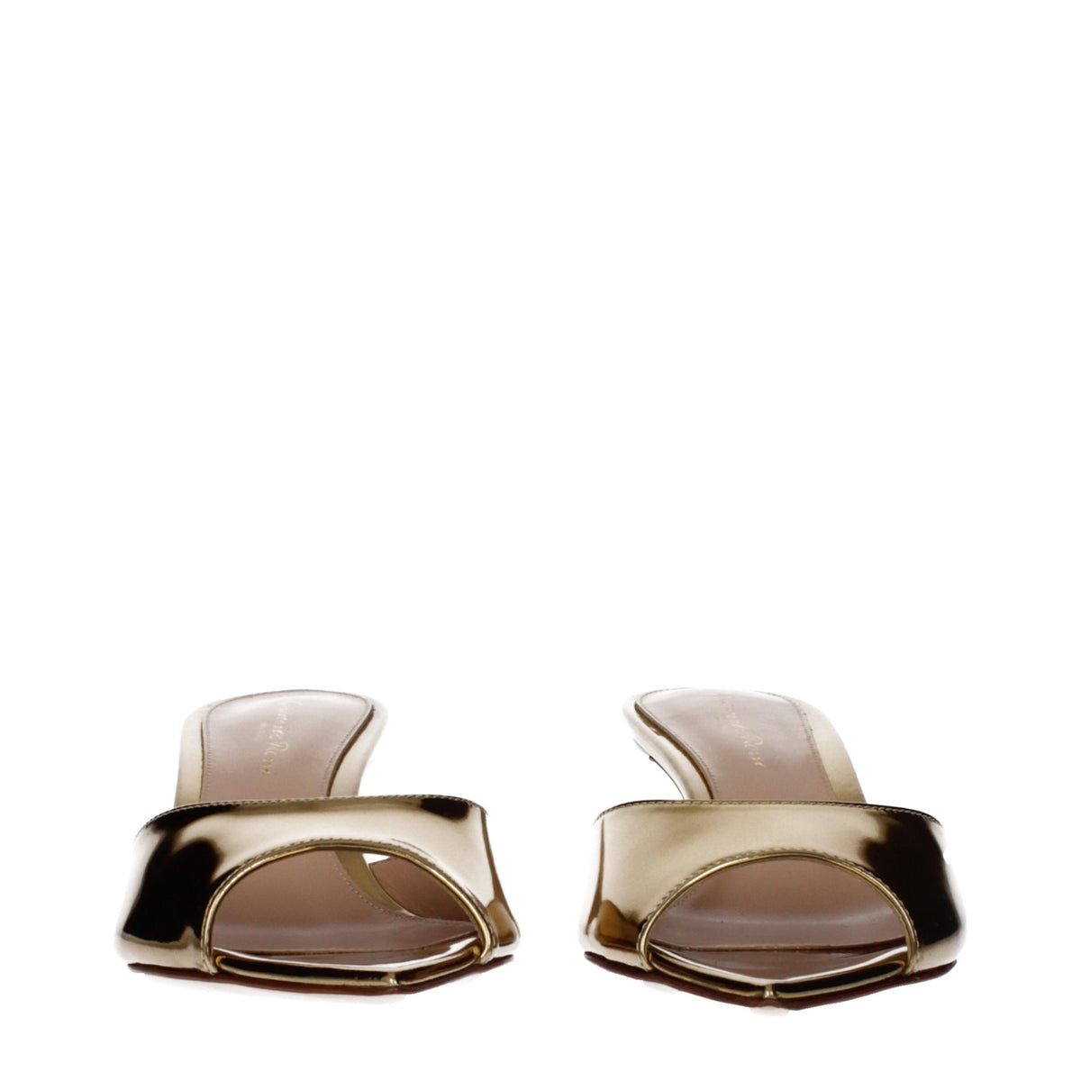 Gianvito Rossi Gold Leather Platform Women's Sandals
