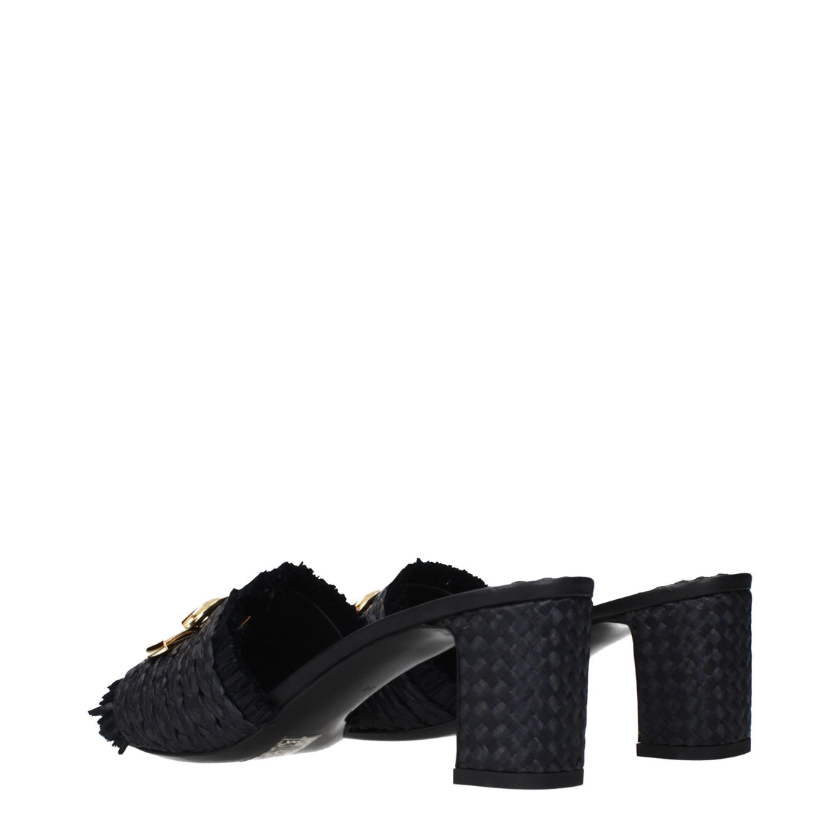 Dolce & Gabbana Black Raffia Platform Women's Sandals