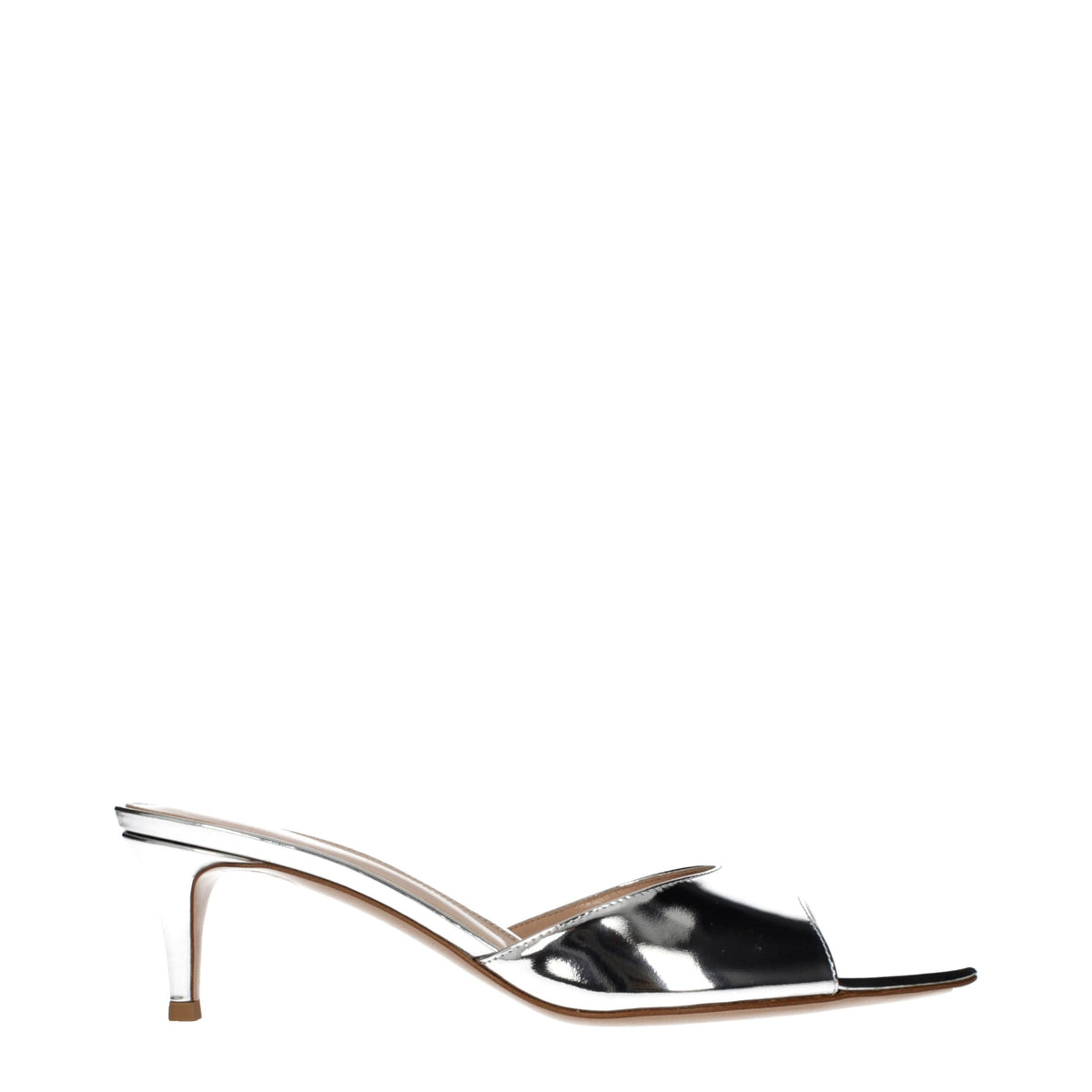 Gianvito Rossi Gray Leather Platform Women's Sandals