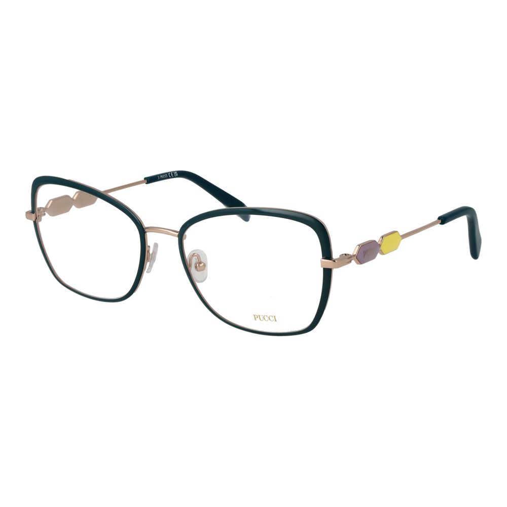 Emilio Pucci Turquoise Metal Glasses Women's (Frames)