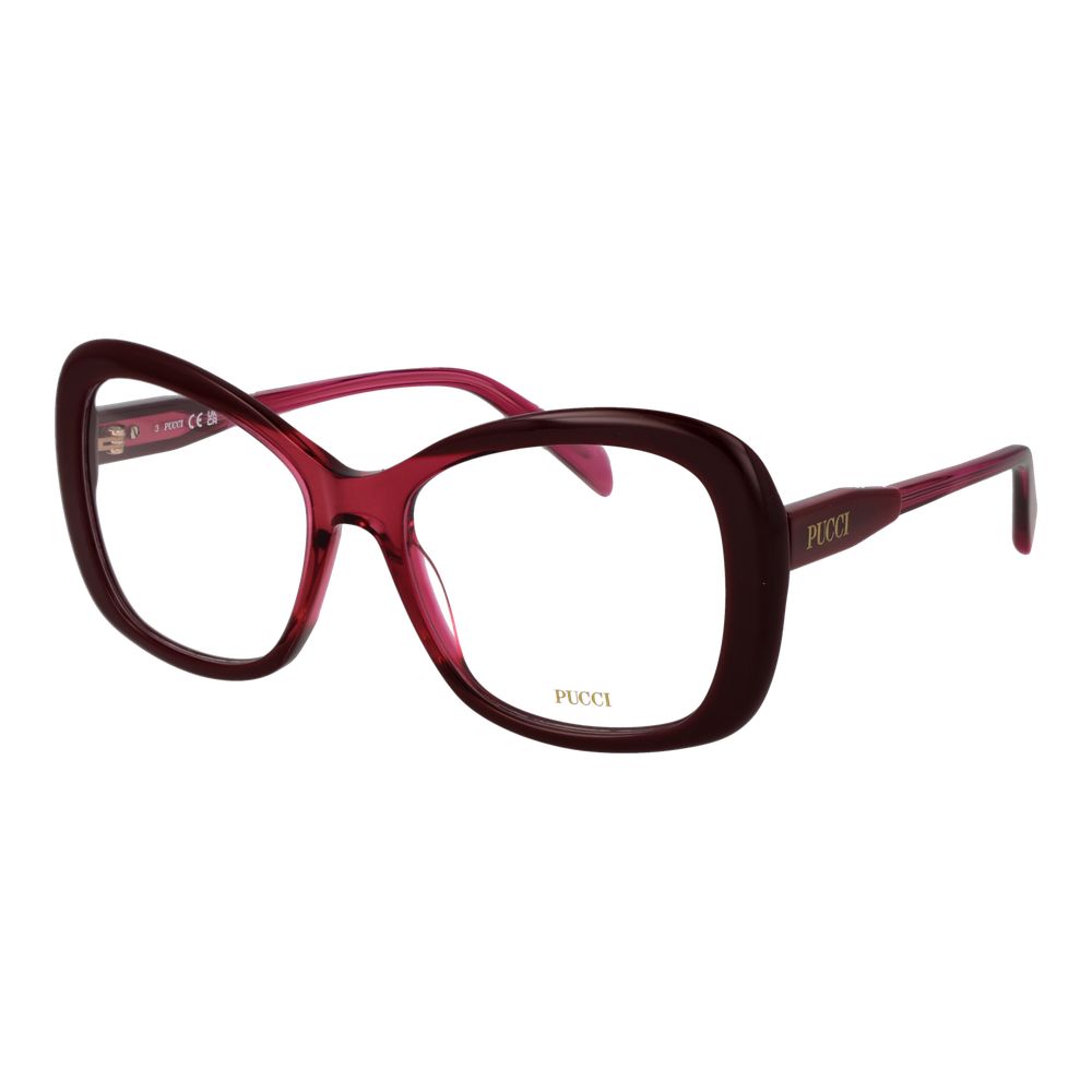 Emilio Pucci Burgundy Acetate Glasses Women's (Frames)
