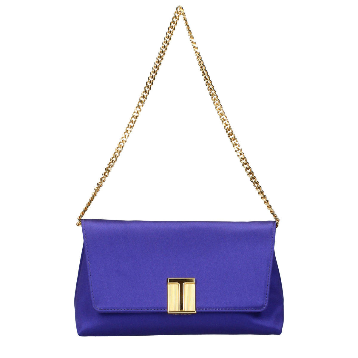 Tom Ford Purple Satin Clutch Women's Bag