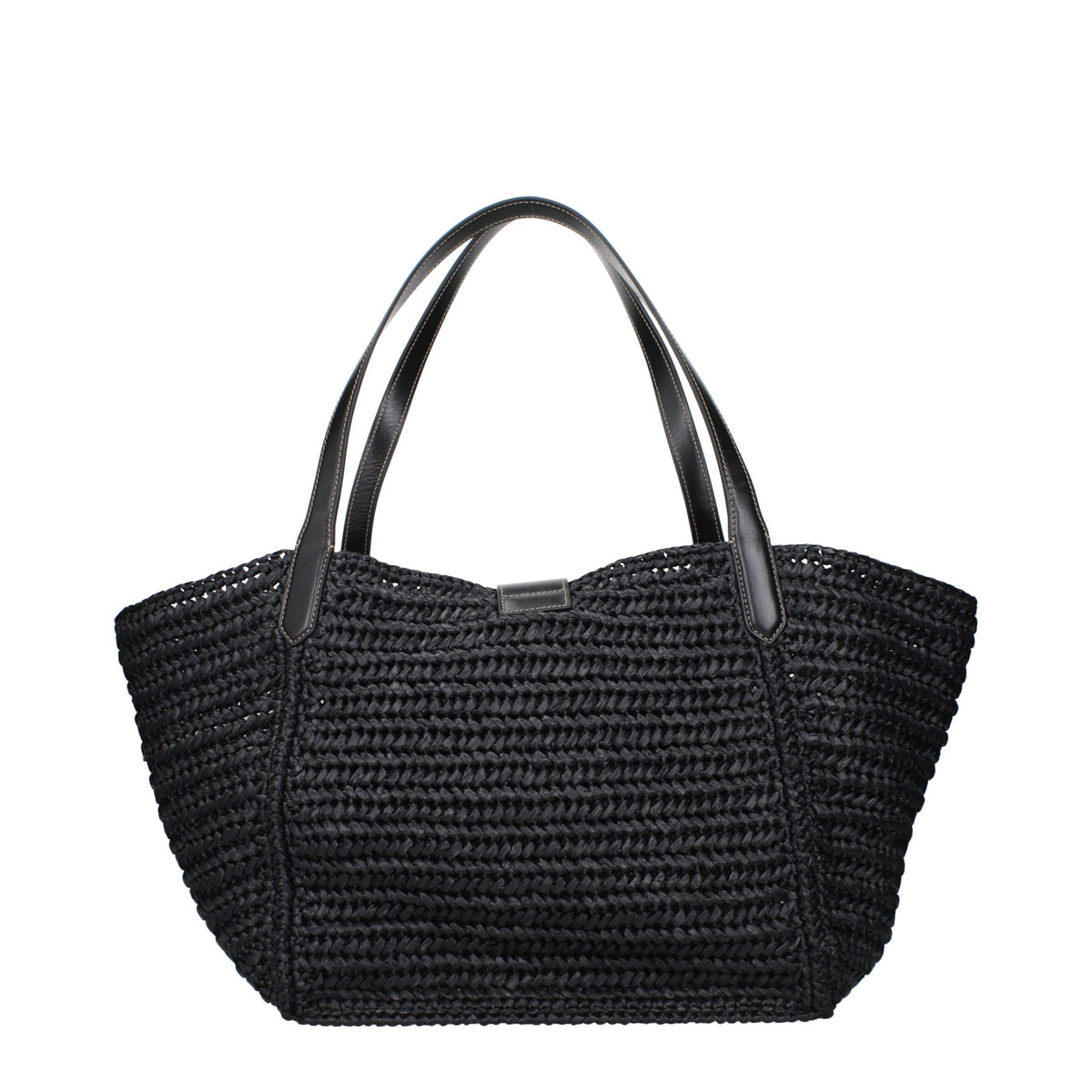 Tom Ford Black Raffia Shoulder Women's Bag