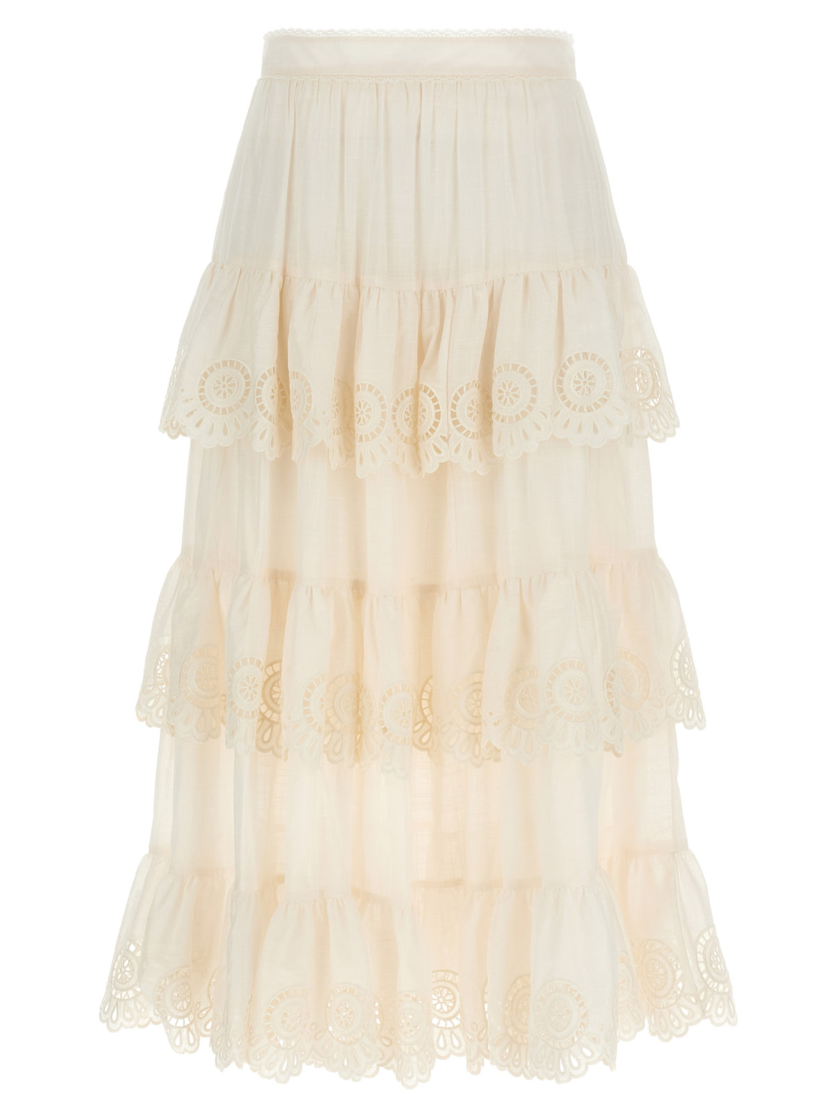Zimmermann White Cotton Mini Women's Skirt