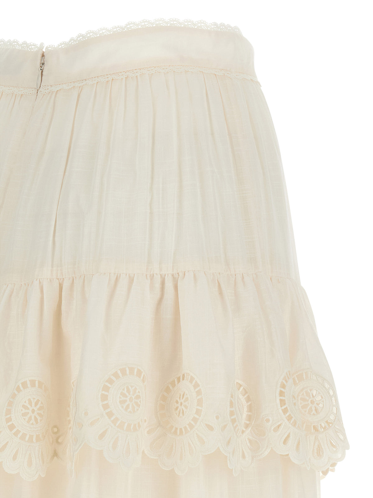 Zimmermann White Cotton Mini Women's Skirt