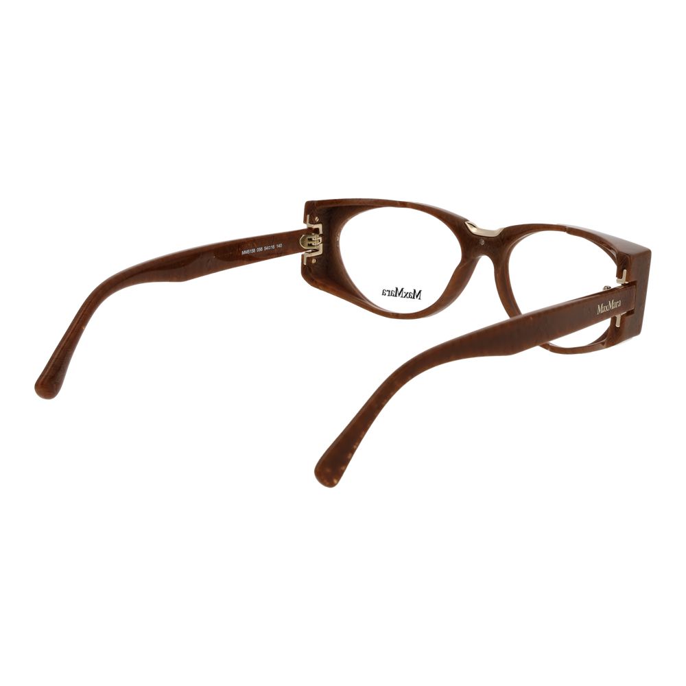 Max Mara Brown Plastic Glasses Women's (Frames)