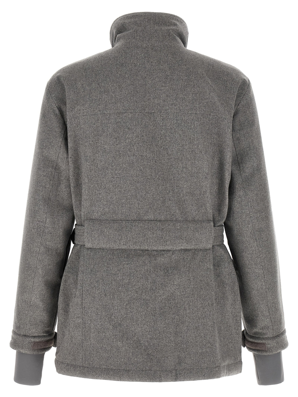Brunello Cucinelli Gray Wool Full-Length Men's Jacket