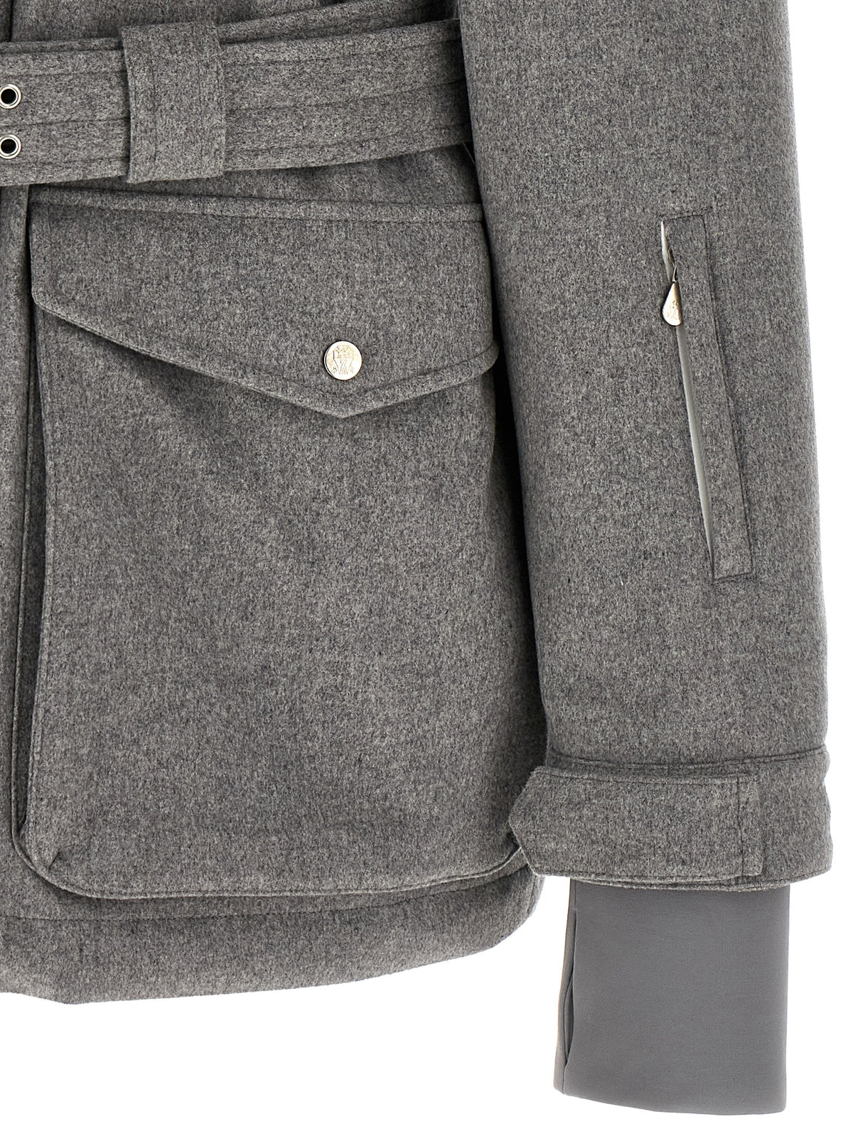 Brunello Cucinelli Gray Wool Full-Length Men's Jacket
