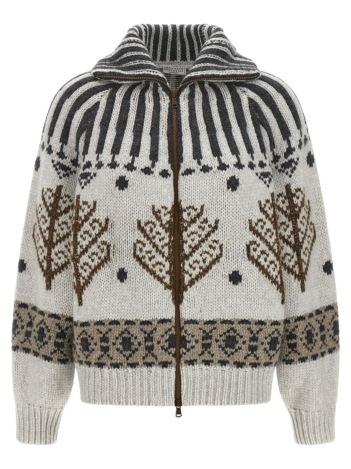 Brunello Cucinelli Multicolor Cashmere Women's Cardigan