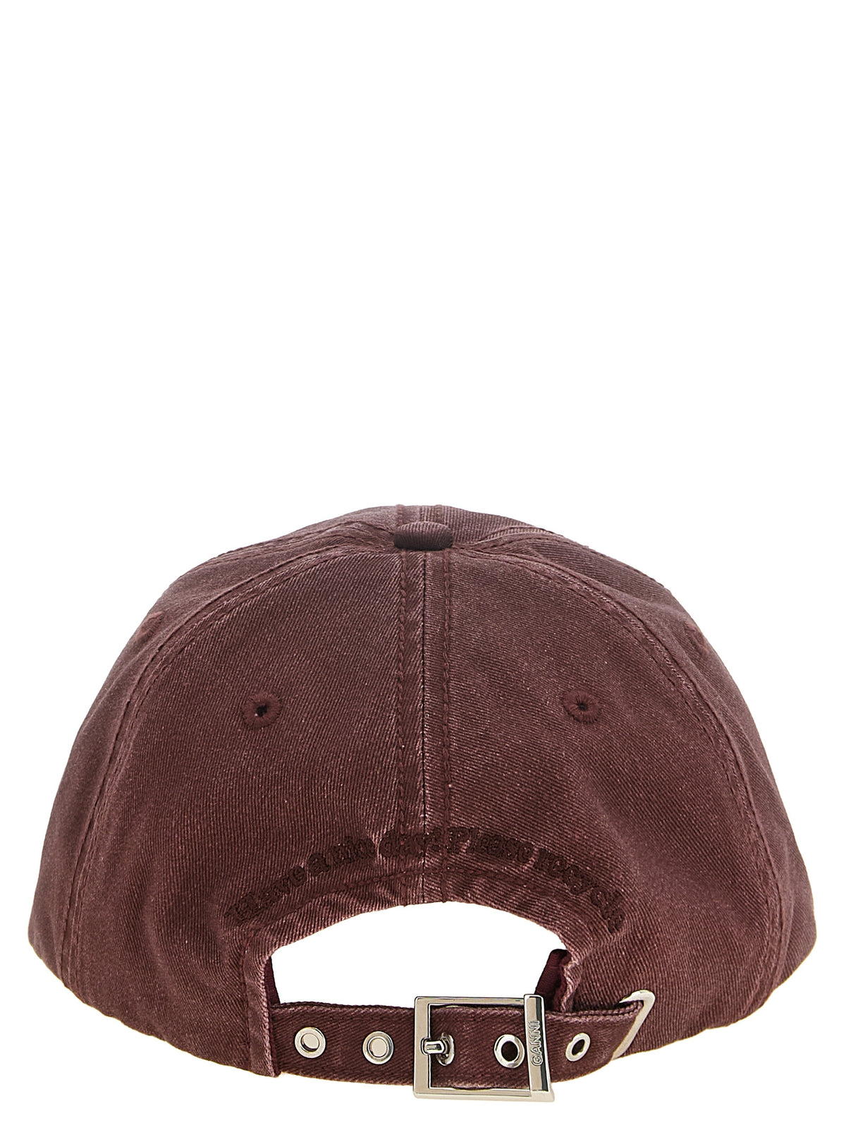 Ganni Bordeaux Organic Cotton Cap (Baseball Women's Hat)