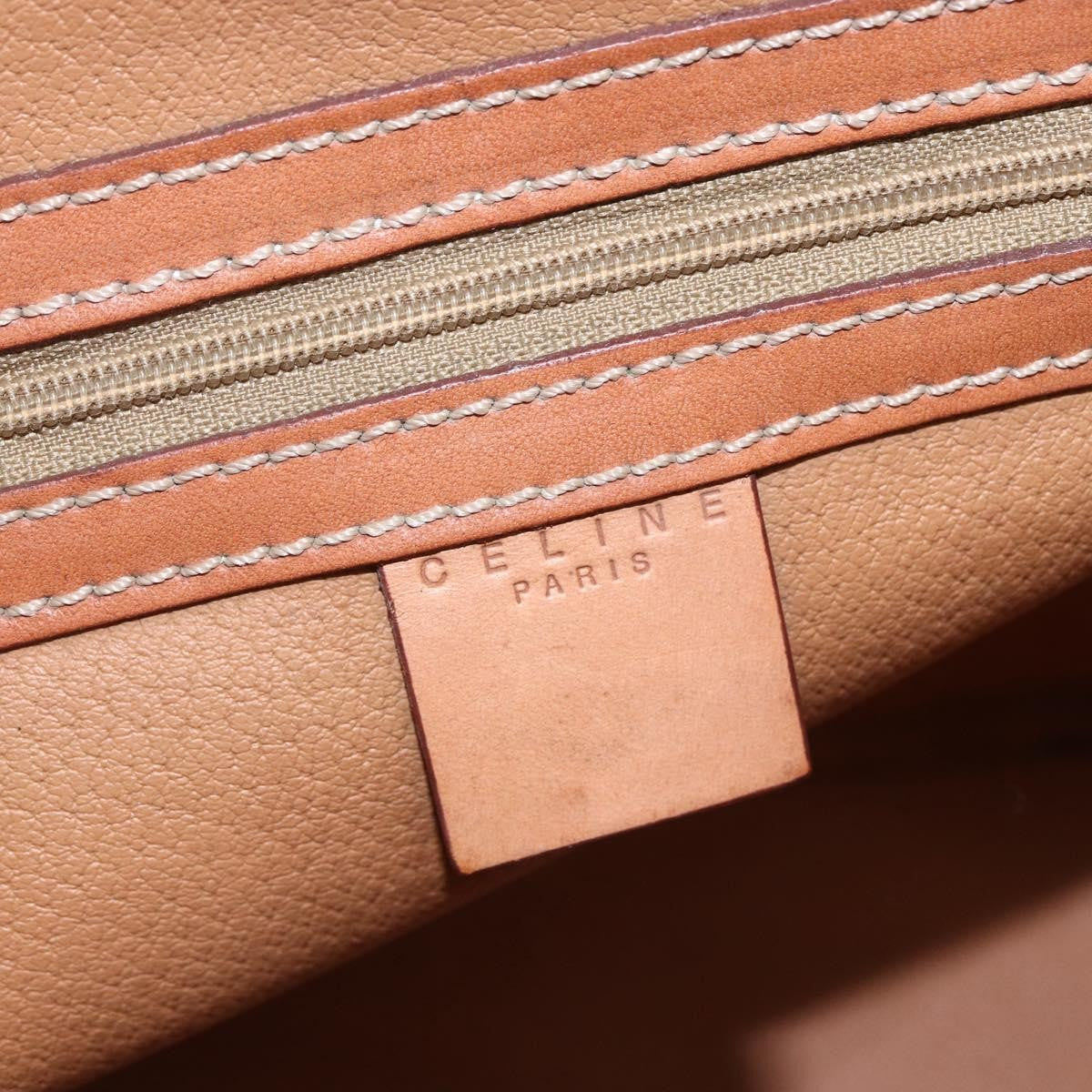 Celine Vintage Macadam Canvas Brown Canvas Handbag (Pre-Owned)