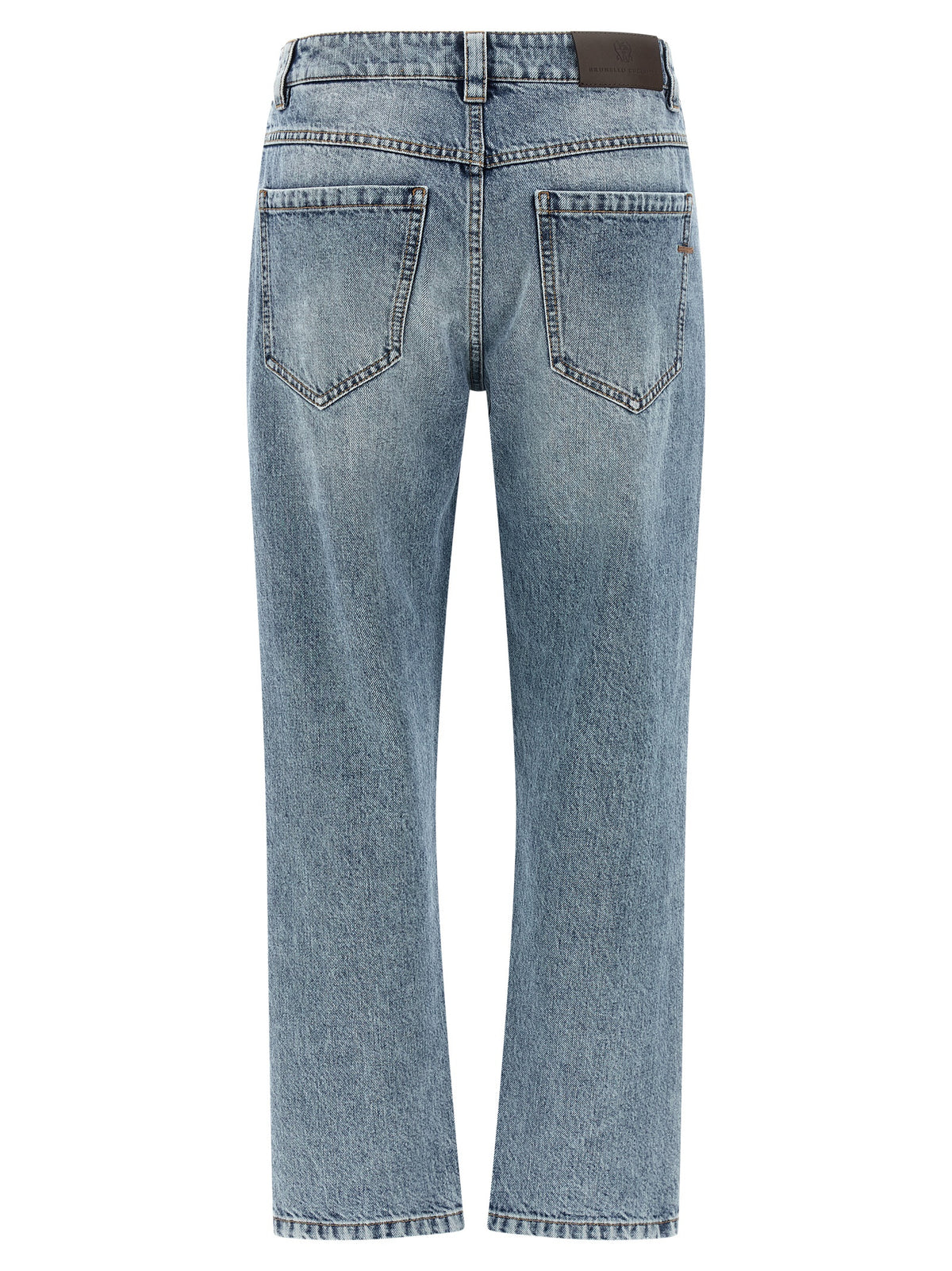 Brunello Cucinelli Blue Cotton Straight-Leg Women's Jeans