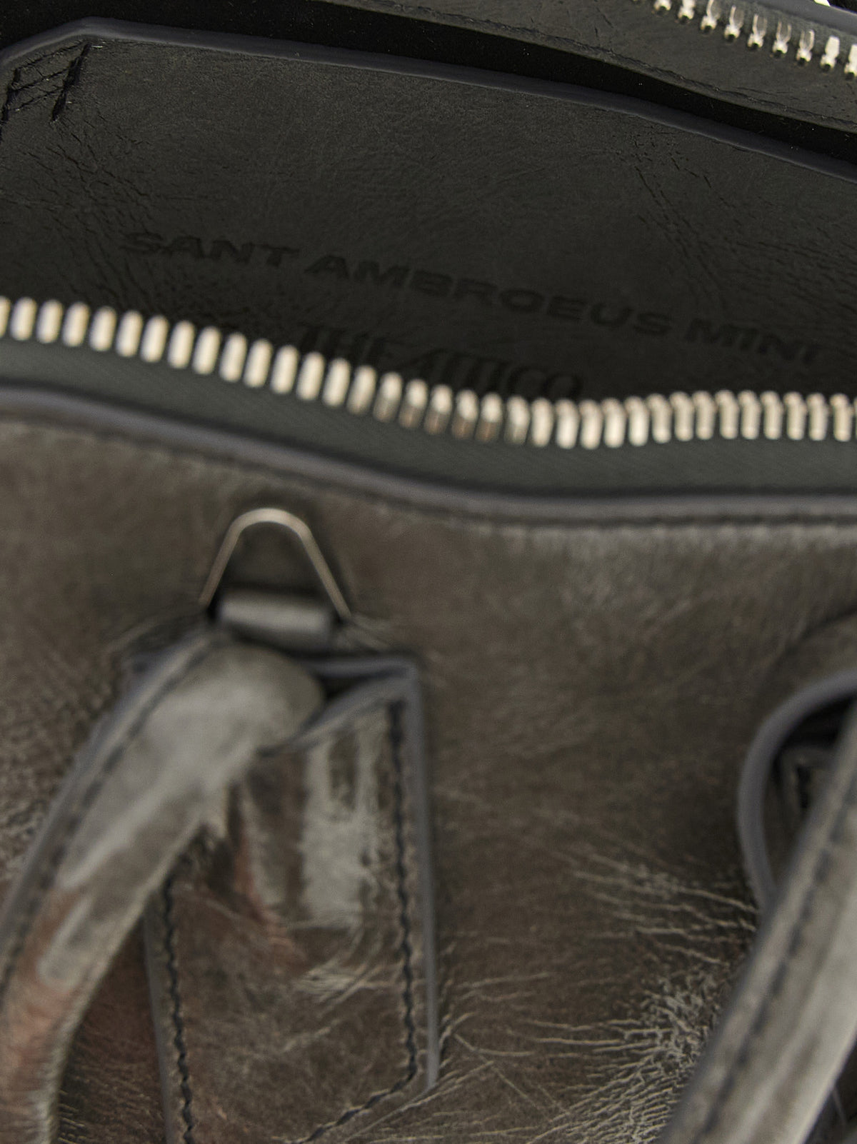 The Attico Gray Calfskin Women's Handbag
