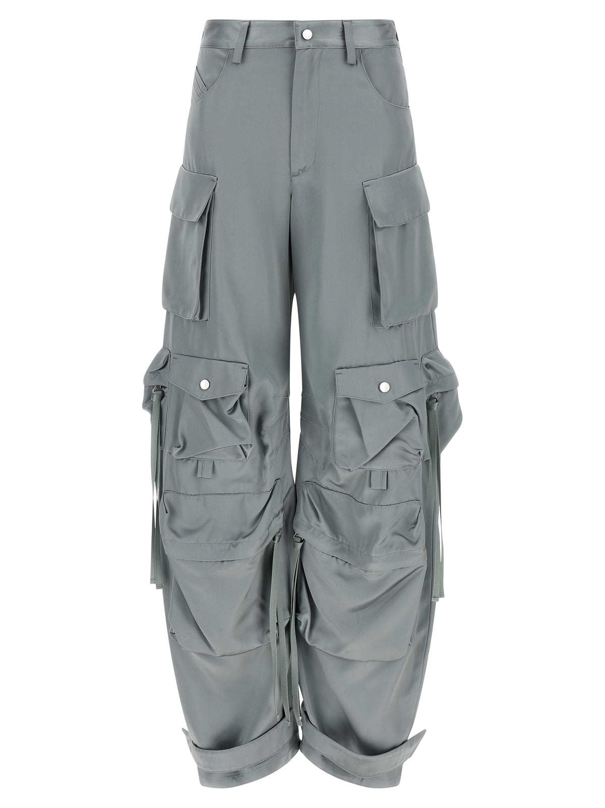 The Attico Gray Viscose Cargo Women's Pants