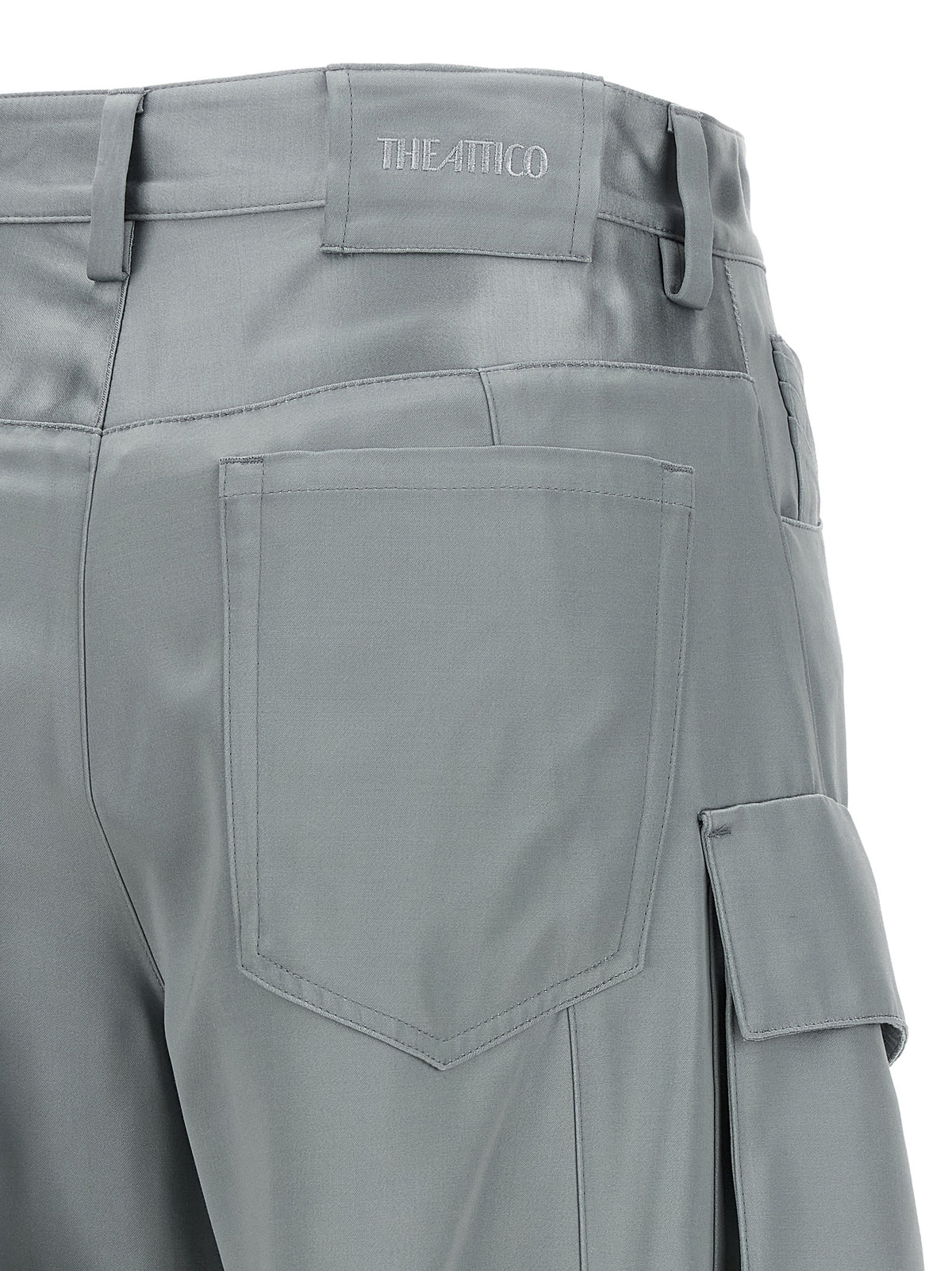 The Attico Gray Viscose Cargo Women's Pants