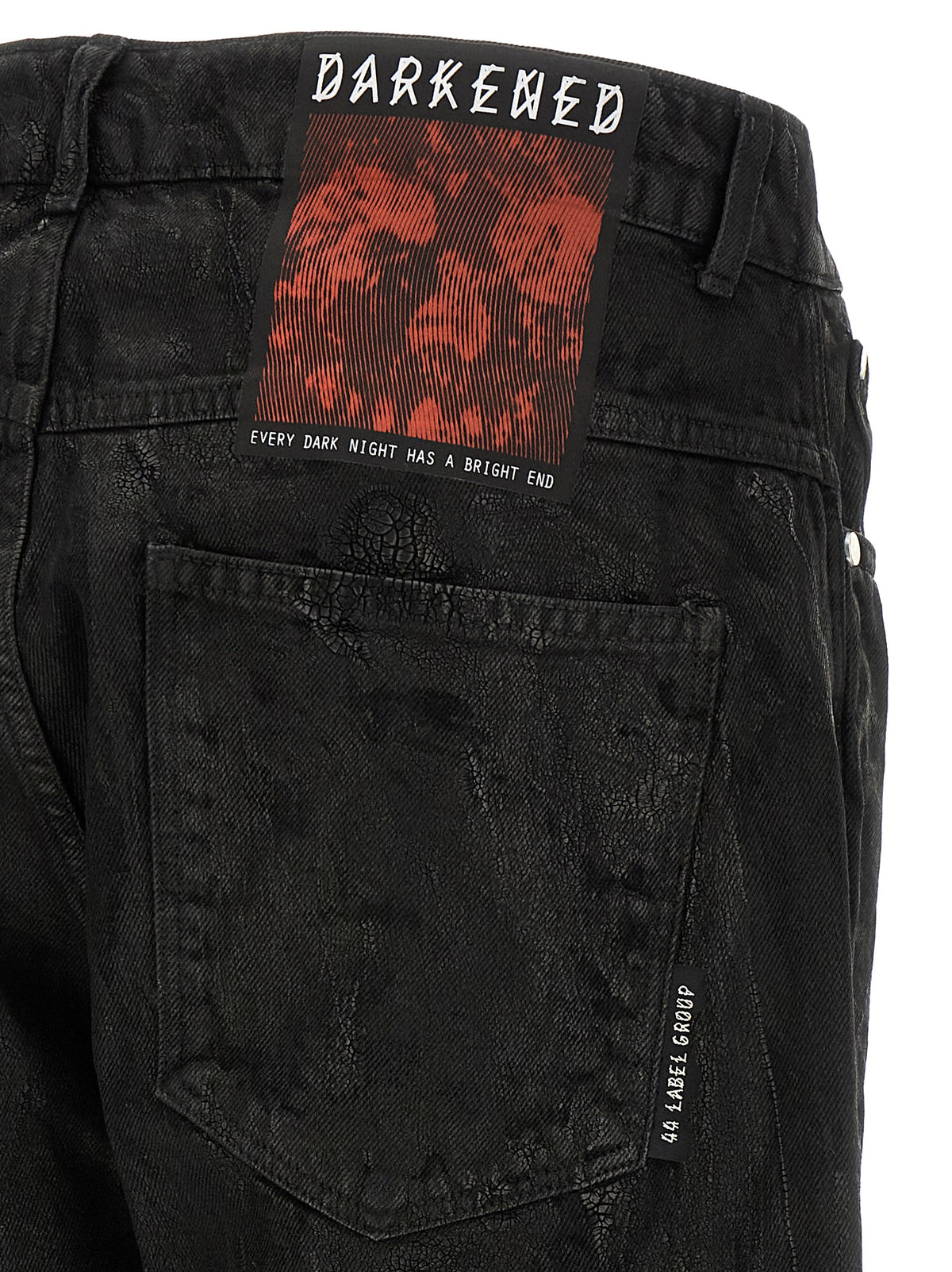 44 Label Group Black Cotton Jeans Men's Denim